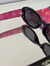 Powerpuff Girls Style Sunglasses w/ Pink Pouch 🖤💗🕶️✨