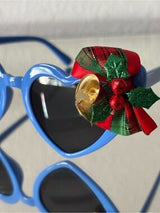 💙 Christmas Heart Sunglasses Blue Holiday Party Glasses 🎄