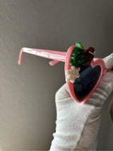 💗 Christmas Heart Sunglasses Pink Holiday Party Glasses 🎄