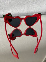 ❤️ Christmas Heart Sunglasses Red Holiday Party Glasses 🎄