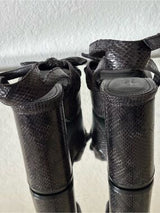 🖤 New Black Snake Print Bow Platform Heels US 8.5/9 EU 39