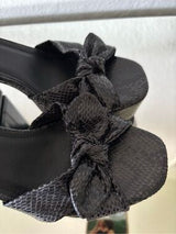 🖤 New Black Snake Print Bow Platform Heels US 8.5/9 EU 39