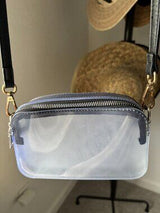 🖤 Clear Smoke PVC Double Zip Crossbody Stadium Concert Bag