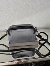 🖤 Clear Smoke PVC Double Zip Crossbody Stadium Concert Bag