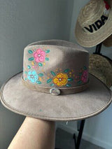 🌸 La Sierra Authentic Mexican Hand-Painted Western Hat Size M