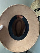 🌺 Mexican Hand-Painted Floral Western Hat Tan Size L