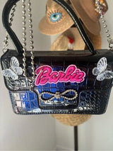 Barbie Croc PU Shoulder Bag 💖 Bow Tote Mini Messenger ✨
