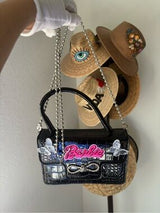 Barbie Croc PU Shoulder Bag 💖 Bow Tote Mini Messenger ✨