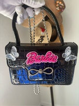 Barbie Croc PU Shoulder Bag 💖 Bow Tote Mini Messenger ✨