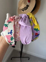 🍓 4-Piece Cute Bow Headband Set | Strawberry & Lavender Knot Headbands | New Bou