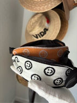 🖤😊 2 Smiley Face Bow Knot Headbands Set Trendy Cute Coquette NWT ✨