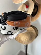 🖤😊 2 Smiley Face Bow Knot Headbands Set Trendy Cute Coquette NWT ✨
