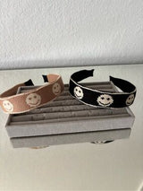😊✨ 2 Smiley Face Knit Headbands Set Black Pink Cute Y2K Preppy NWT