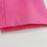 💗 NWT Pink Blazer & O-Ring Shorts Set – Size XL Chic Elegant Suit