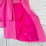 💗 NWT Pink Blazer & O-Ring Shorts Set – Size XL Chic Elegant Suit