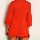 🧡 NWT Neon Orange Blazer & Shorts Set – Size XL Bold Elegant Suit