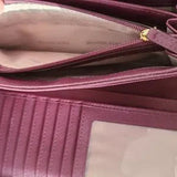 👜 New Michael Kors Brown Burgundy Zip Wristlet Wallet NWOT