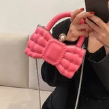 Barbie Pink Mini Crossbody 💖 Pearl Chain Designer Bag ✨