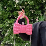 Barbie Pink Mini Crossbody 💖 Pearl Chain Designer Bag ✨