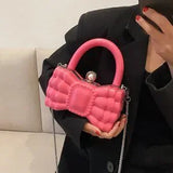Barbie Pink Mini Crossbody 💖 Pearl Chain Designer Bag ✨