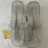 Barbie Glitter Jelly Block Heels ✨ Clear Platform Size 8 US 💖