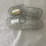 Barbie Glitter Jelly Block Heels ✨ Clear Platform Size 8 US 💖