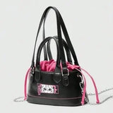 Portrait Pattern Women Fashion Top Handle Bag
