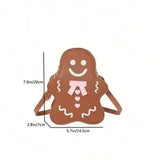 🎃 Women’s Unique Niche Shaped Bag – Gingerbread Man Cookie Person Crossbody 🍪