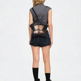 Kawaii Bear Print Cute Backpack for Women 🎒🐻