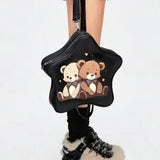 Kawaii Bear Print Cute Backpack for Women 🎒🐻