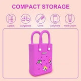 Pink Miniso Powerpuff Girls Small Handbag – Cute Cartoon Square Bag 💗✨