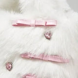Pink Kawaii Plush Bag 🎀 Bow Accent Fashion Shoulder Square Bag 💖
