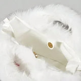 Pink Kawaii Plush Bag 🎀 Bow Accent Fashion Shoulder Square Bag 💖