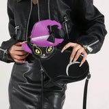 Purple Kitten Crossbody 🐱🎀 Cute Round Bag for Parties & Gifts 💜