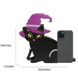 Purple Kitten Crossbody 🐱🎀 Cute Round Bag for Parties & Gifts 💜