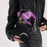 Purple Kitten Crossbody 🐱🎀 Cute Round Bag for Parties & Gifts 💜