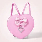 Pink Bow & Heart Backpack 🎀💖 Small Fashion School Bag ✨