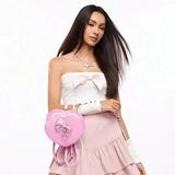 Pink Bow & Heart Backpack 🎀💖 Small Fashion School Bag ✨