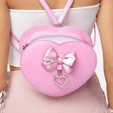 Pink Bow & Heart Backpack 🎀💖 Small Fashion School Bag ✨