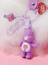 💜🧸 Care Bears Purple 3D Bag Charm Keychain – Cute Cartoon Accessory 🧸💜