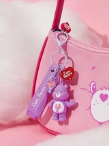 💜🧸 Care Bears Purple 3D Bag Charm Keychain – Cute Cartoon Accessory 🧸💜