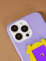 Purple Semi 3D Graphic Phone Case iPhone 15 Plus TPU Women Case