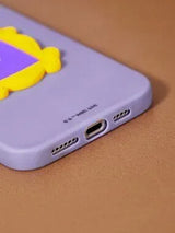 Purple Semi 3D Graphic Phone Case iPhone 15 Plus TPU Women Case