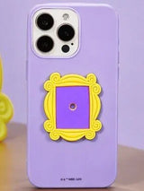 Purple Semi 3D Graphic Phone Case iPhone 15 Plus TPU Women Case