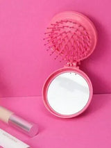 💖🪞 Barbie Foldable 2-in-1 Mini Mirror & Air Cushion Hair Brush