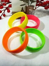 🌈✨ 5-Piece Neon Jelly Acrylic Bangle Bracelet Set – Bold Festival Statement Jew