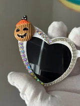 🎃 Rhinestone Pumpkin Halloween Cat Eye Sunglasses Statement Shades