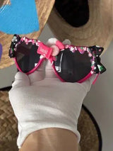 🍓 Kawaii Sweet Candy Bow Cat Eye Sunglasses Pink Decora Harajuku Cute
