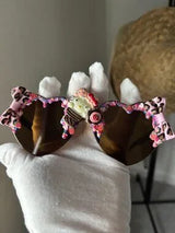 🎀 Kitty Cupcake Heart Sunglasses Pink Dessert Bow Shades