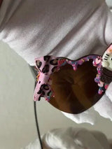 🎀 Kitty Cupcake Heart Sunglasses Pink Dessert Bow Shades